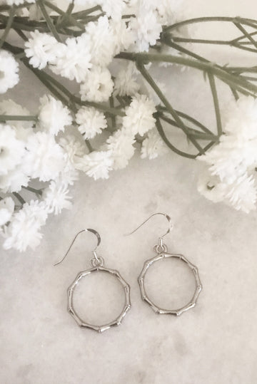 Wisteria London Willow Silver Wreath Drop Earrings Wisteria London